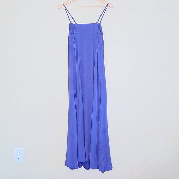 NWT LOFT crepe maxi slip dress iris Size 0 - Picture 7 of 7